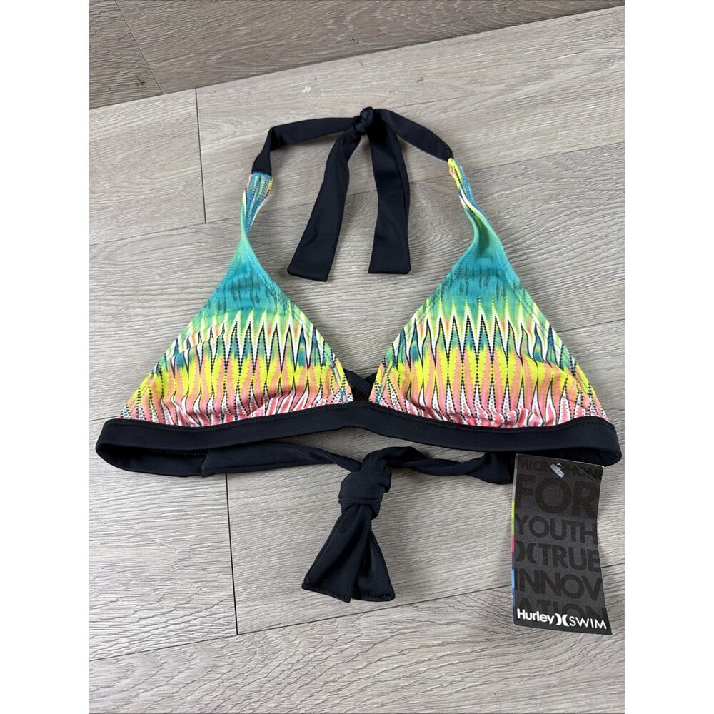 Hurley women's Small Geometric print bikini top swimsuit top